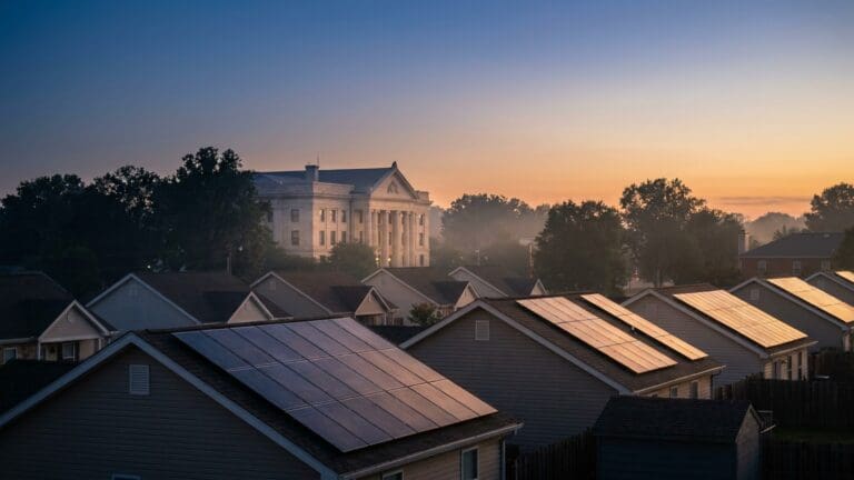 Solar panels on residential rooftops with the U.S. Court of Federal Claims — Solar for All grantees, including Growth Opps, seek the return of terminated federal funding.