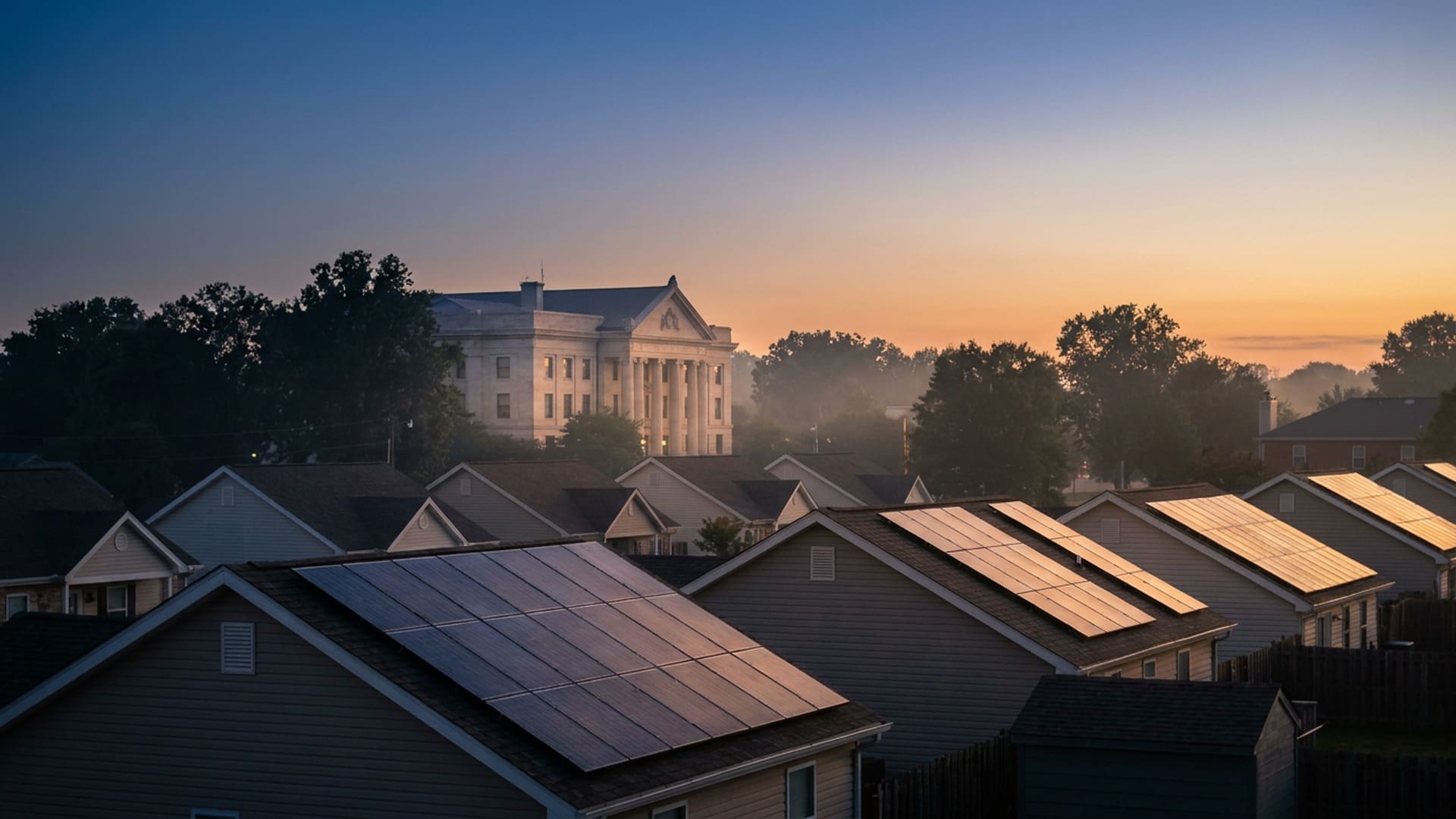 Solar panels on residential rooftops with the U.S. Court of Federal Claims — Solar for All grantees, including Growth Opps, seek the return of terminated federal funding.